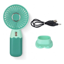 Ventilador Mini Portátil Recarregável USB de Mão Suporte Mesa Silencioso Ideal para Casa Trabalho