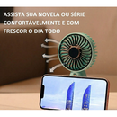 Ventilador Mini Portátil Recarregável USB de Mão Suporte Mesa Silencioso Ideal para Casa Trabalho