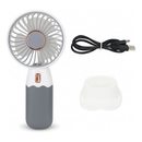 Ventilador Mini Portátil Recarregável USB de Mão Suporte Mesa Silencioso Ideal para Casa Trabalho