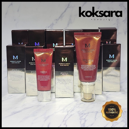 missha m perfect cover bb cream 20ml/50ml 13,21,23,25,27,29,31 spf42 pa+++