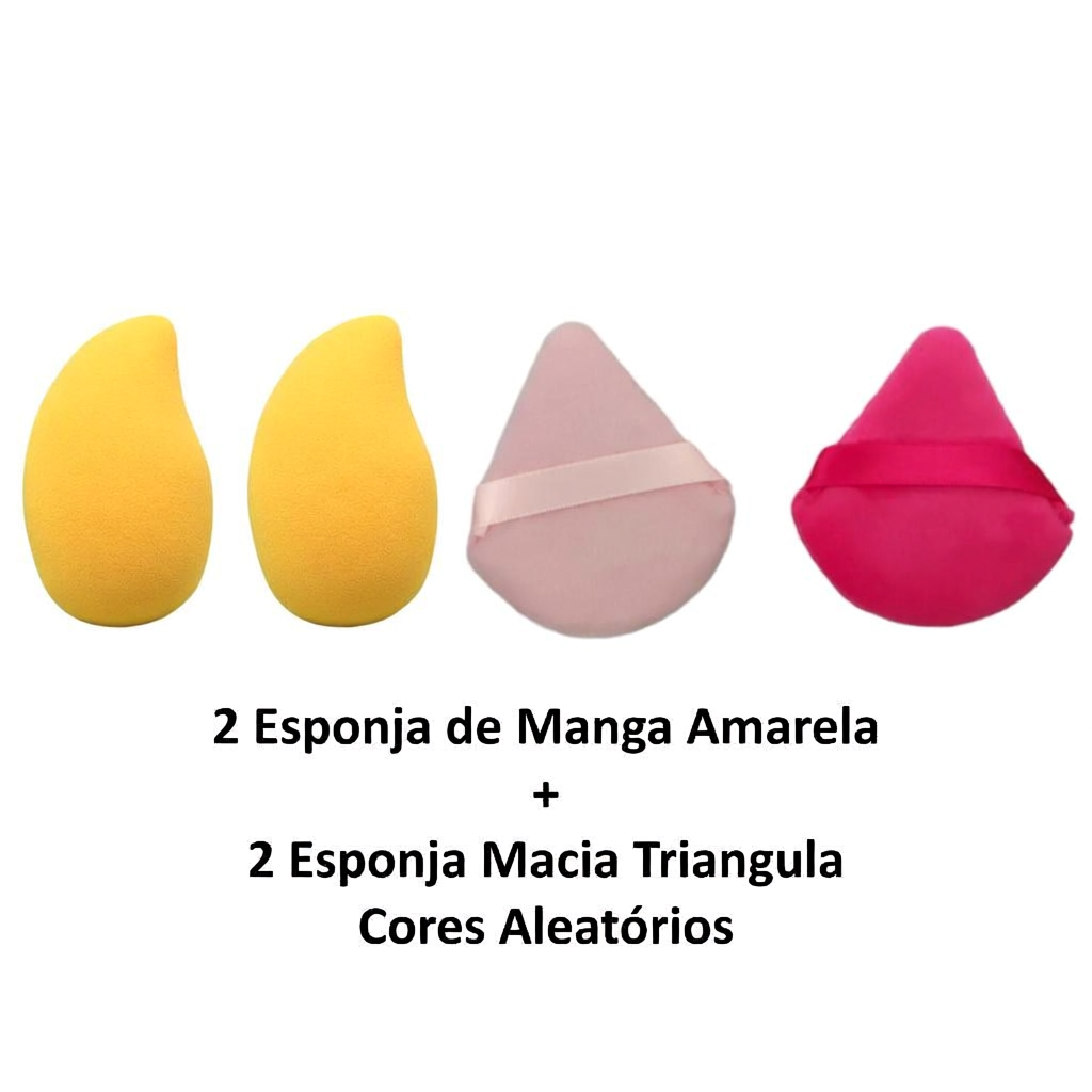 Esponjas Formato De Manga para Maquiagem, Multifuncional Base, Pó, Contorno, Corretivo