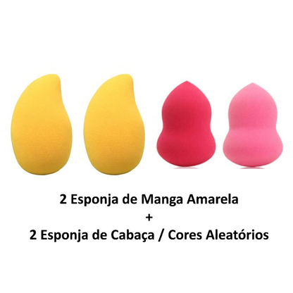 Esponjas Formato De Manga para Maquiagem, Multifuncional Base, Pó, Contorno, Corretivo