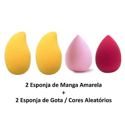 Esponjas Formato De Manga para Maquiagem, Multifuncional Base, Pó, Contorno, Corretivo