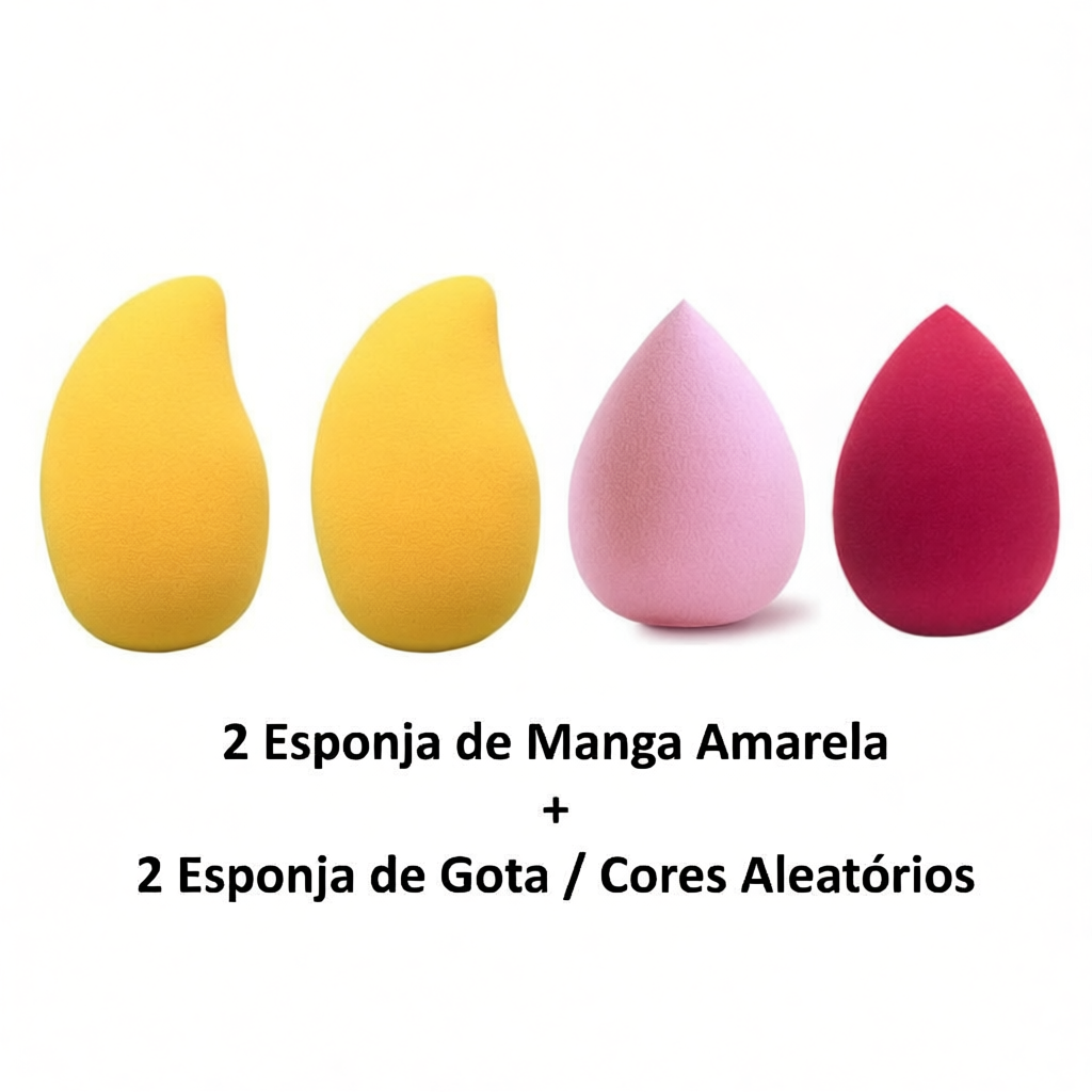 Esponjas Formato De Manga para Maquiagem, Multifuncional Base, Pó, Contorno, Corretivo